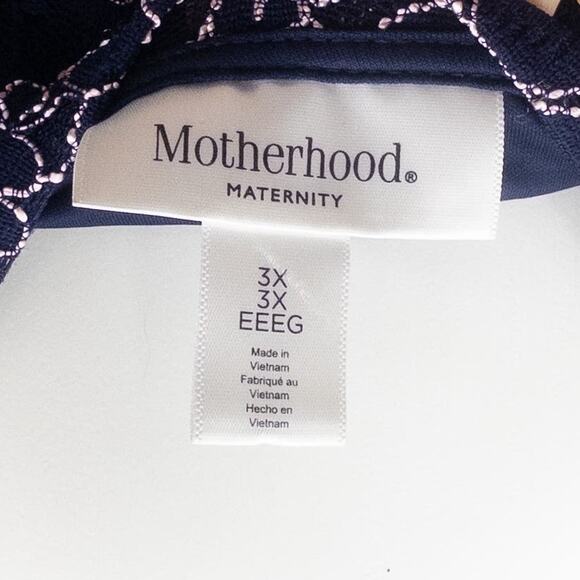 Motherhood Special Ocassion Party Maternity Dress Navy Blue Lace 3X - Picture 4 of 5
